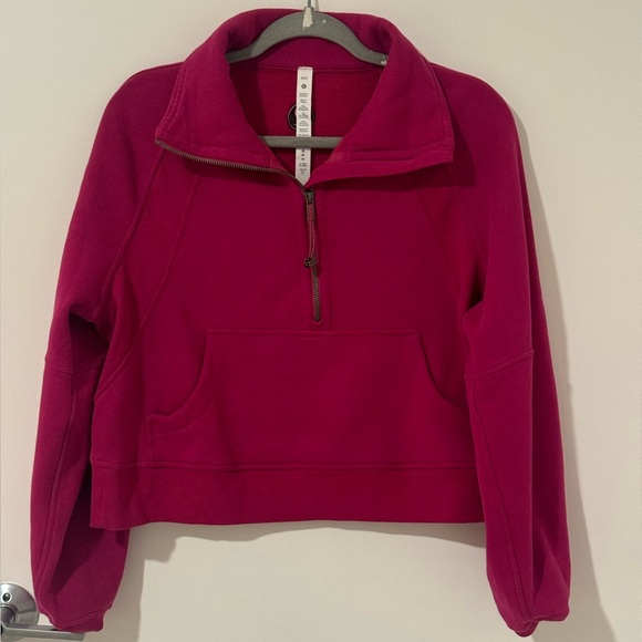Lululemon Scuba Cropped Funnel neck XS/S Ripened Raspberry - Picture 9 of 10
